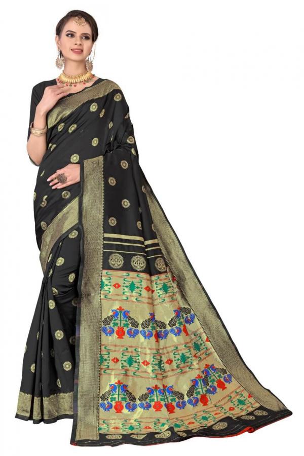 Aneri Banarasi Silk Ethnic Wear Saree Collection 